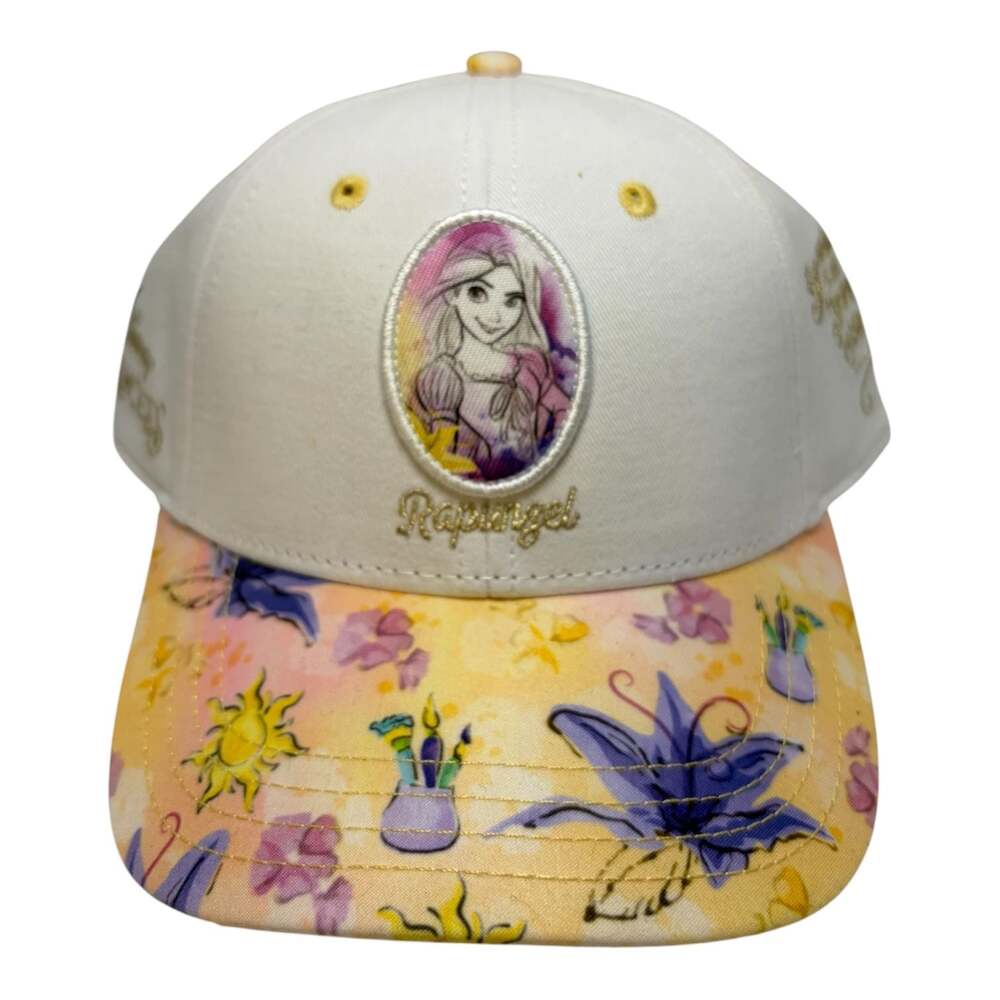 Disney Princess Rapunzel Tangled Painted Floral Baseball Hat Cap